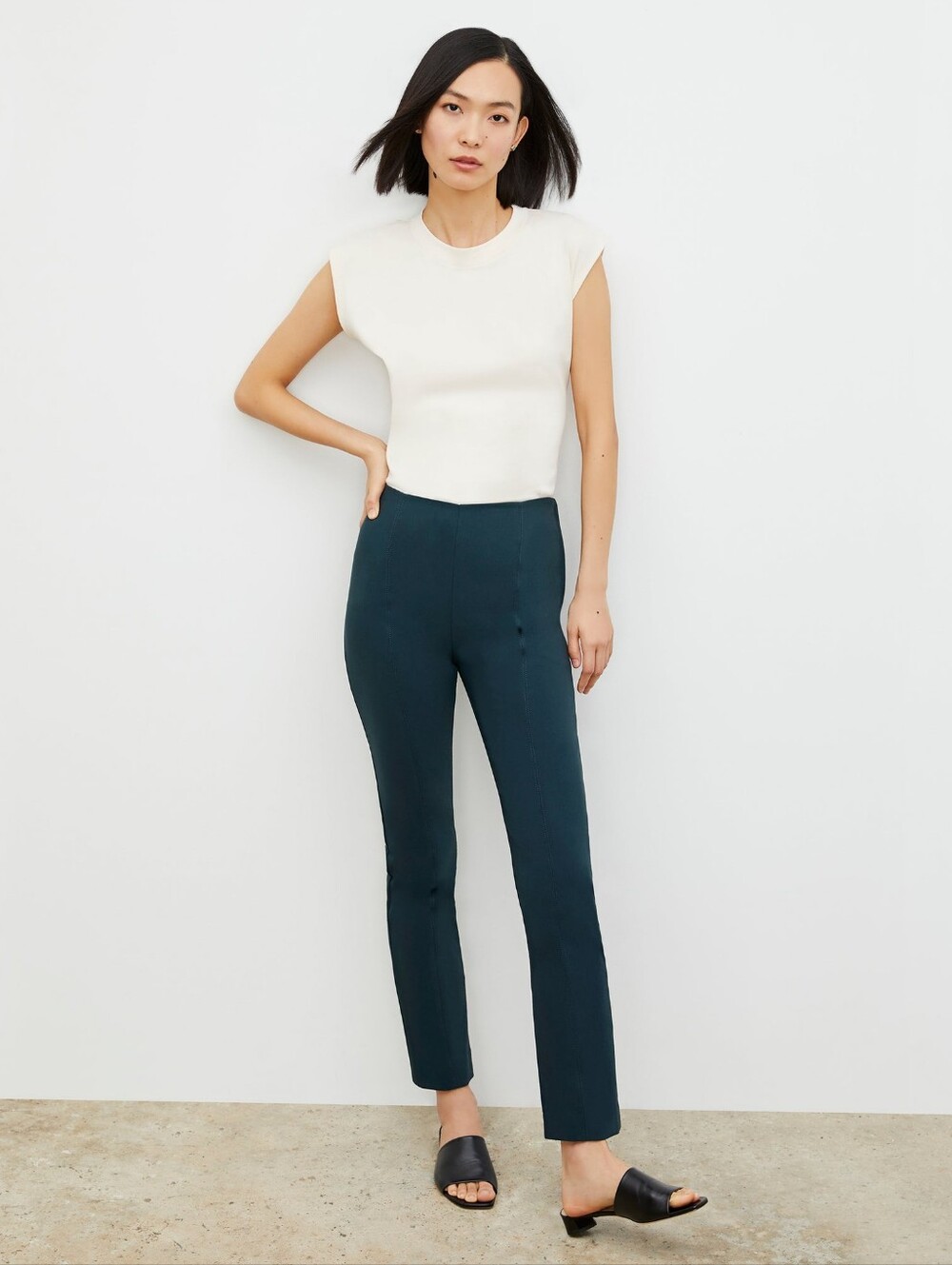 MM. LAFLEUR PowerStretch Foster Cigarette Pant Deep Sea Green Size 2